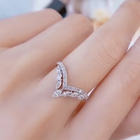 SKPBlutn prstenovi za žene djevojke puni dijamantni rub angažova nakit pokloni prstena