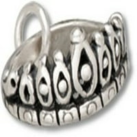 Sterling Silver 24 BO lančani 3D dragina Tierra ili ogrlica od krune