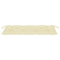 Vrtna klaulna krema za jastuke bijela 47.2 x19.7 x2.8 tkanina