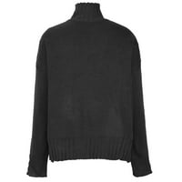 Homodles ženski ležerni džemper-okrugli vrat crna veličina XL