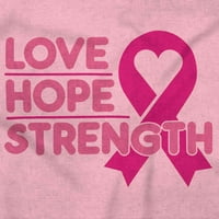 Rak dojke Love Nada Snaga Ženska grafička majica Tees Brisco Marke 3x