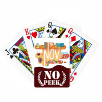 Novembar mjesec Sezona Ilustracija Peek Poker igračka karta Privatna igra