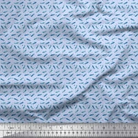 Soimoi Silk tkanina Dot & Whale Ocean Print šiva šibice tkanine