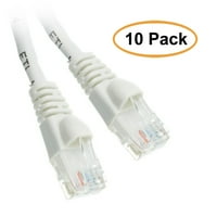 & E CAT6A bijeli Ethernet kabel, bezobziran oblikovani čizmu, MHz, stopala, pakovanje