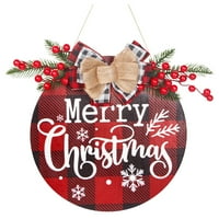 BEPPTER ONNAMENT ORNAMENT Decor Božićni ukrasi - sretan božićni znak - plačeni vijenac za uredbene vrata