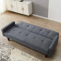 Moderan kvadratni ručni futon spavač sofa siva