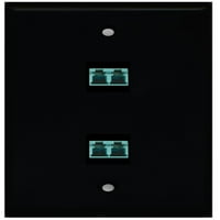 Riteav - Port LC Fiber 10GB duple zidna ploča - crna