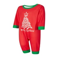Božićna porodica Pajamas Podudaranje set Božićno drvce Ispis dugih rukava Hlače za spavanje Salona za