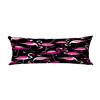 Uzorak iz ružičastih flamingosa na tamnom jastučnom poklopcu jastučnicu za jastučni jastuk