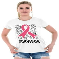 Preživjeli rak dojke ružičaste vrpce Ženska majica Majica Dame Tee Brisco Brends 2x