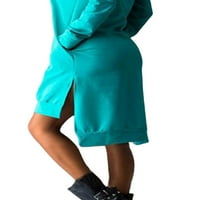 Žene Ležerne prilike dugih rukava s kapuljačom s kapuljačom Jednodijelna labava kratka haljina