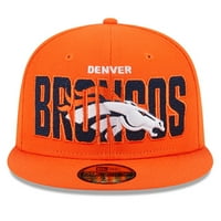 Muška nova era narančasta DENVER Broncos NFL nacrt 59FIFFTY ugrađeni šešir