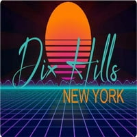 DI Hills New York Frižider Magnet Retro Neon Dizajn