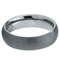 Šarmantni nakit Tungsten Vjenčani prsten za muškarce Žene Udobnost Fit Dovodio okrugli četkici Garancija