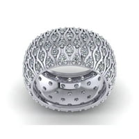 3.00ct okrugli rez prirodni dijamantski dame široki 5row godišnjica vjenčanje vječnoj prsten za vezanje