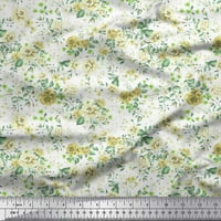 Soimoi Yellow Rayon tkanina odlazi i cvjetna tiskana tkanina od dvorišta široka