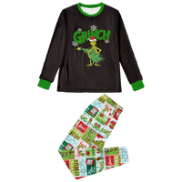 Porodična božićna pidžama set Božićni print dječje djece-dječje-kućne ljubimce-kućne ljubimce 2-komadni