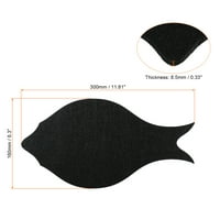 Bilten table Fish samoljepljivi zidni filc push pinovi pločice, crno pakovanje