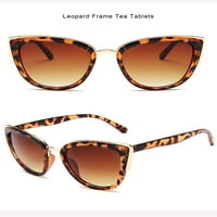 VISGOGO Ženske sunčane naočale, mačji ličnost u obliku očiju Leopard Polarizirani zaštitni naočale na