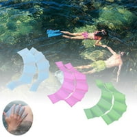 Pair Silikonski plivanje Flippers Webned rukavice za obuku plivanje ručno veslo