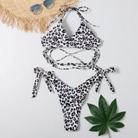 Plus size kupaći kostimi za žene Ženska modna klasična leopard Print Split Bikini kupaći kostim tankim