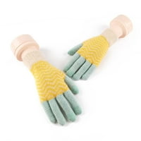 Zimske rukavice zimske žene hladne i vjetrovito uzorak tople pletene rukavice od žute jedna veličina