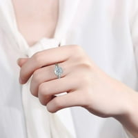 Ženski prsten okrugli geometrijski elektroplatirani ukrasni ukrasni poklon sjajnog zaručnika za vjenčani