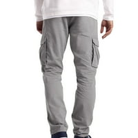 Teretne hlače za muškarce Purcolt Plus size Solidan casual više džepova na otvorenom otvorenim tipom