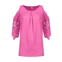 Amousa ženska modna labava halter čipka šuplje rukave majica TOP bluza Thirts majice za žene