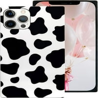 Kompatibilan sa iPhone Square Case Luxury Slatka krava Ispis Crna bijela mrlja Super životinjski kožni