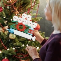 Dianhelloya DIY Christmas Drvo viseći ukras Slatki preživeli smoli obiteljski viseći privjesak za xmas