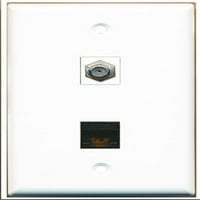 Riteav - Coa F Tip i CAT Black Ethernet port zidne ploče bijela