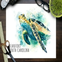 Beaufort, Južna Karolina, Morska kornjača, akvarel
