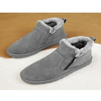 Zodanni muškarci Zimske cipele Side zip čizme za snijeg Okrugli prst gležanj boot casual ured Comfort