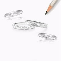 Toyella Par prsten za otvaranje par modne ličnosti Ljubav tokens s srebrnim prstenom Muški studenti