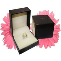 Veliki black dijamantni prsten 14k bijeli zlatni halo prstenovi za žene 6. karat