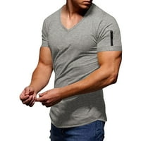 Muške majice Muška ljetna modna casual puni boja džepni majica s kratkim rukavima majica za majicu top