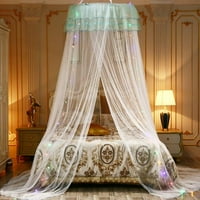 Monfince luksuzna princeza Vrtni krevet Krevet Krenu Krevet, okrugli obruč Princess Girl Garden Čipkaste