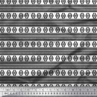 Soimoi plava svilena tkanina Aztec Geometrijski dekor tkanina Široko dvorište