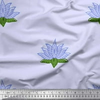 Siamoi Crepe svilena tkanina od listova i lotos blok za štampanje tkanine sa širokim dvorištem