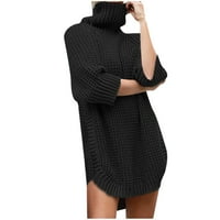 Aueoeo Mekani džemperi modni ženski povremeni dugi rukav od tiskanih dugih rukava, dukseri na vrhu džempera