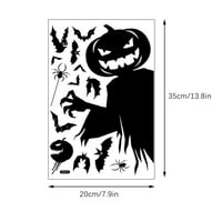 Wmkox8yii za Halloween ukras zidne naljepnice naljepnice za lubanje Halloween Scarecrow naljepnice postavljene