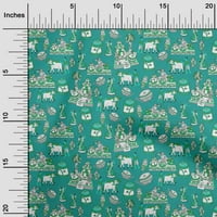 Onuone pamučna svila Teal Zelena tkanina Kalamkari Tradicionalna DIY odjeća za quilting tkaninu Ispis