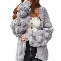 Lowrofile kardigan džemperi za žene plus veličine dugih rukava casual vrhovi rukav slepni zimski pad