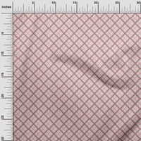 Onuone pamučne kambričke lagane ružičaste tkanine Geometrijski obrtni projekti Dekor tkanina štampan