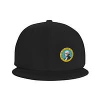Ravni rudni šešir snapback kape, amblem za zastavu u Washington State Embl