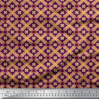 Soimoi Georgette viskoza Tkanina Provjera i marokanska etnička dekor tkanina od tiskanog dvorišta široko