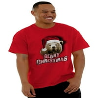 Medvjedi božićni grizli medvjed santa muške grafičke majice majice BRISCO Brands s