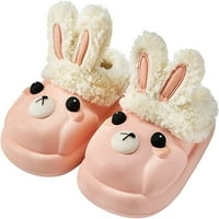 Cocopeants crtane kapuče za djecu za djecu u zatvorenom vanjsku gumu na otvorenom, tople pamučne papuče
