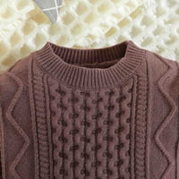 Dječja dječja dječja unište pamučna pletena džemper jesen čvrsti dugi rukav pulover džemper odjeća
